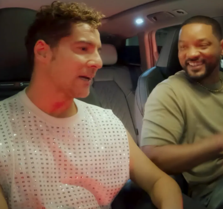 El divertido encuentro de David Bisbal y Will Smith dentro de un coche